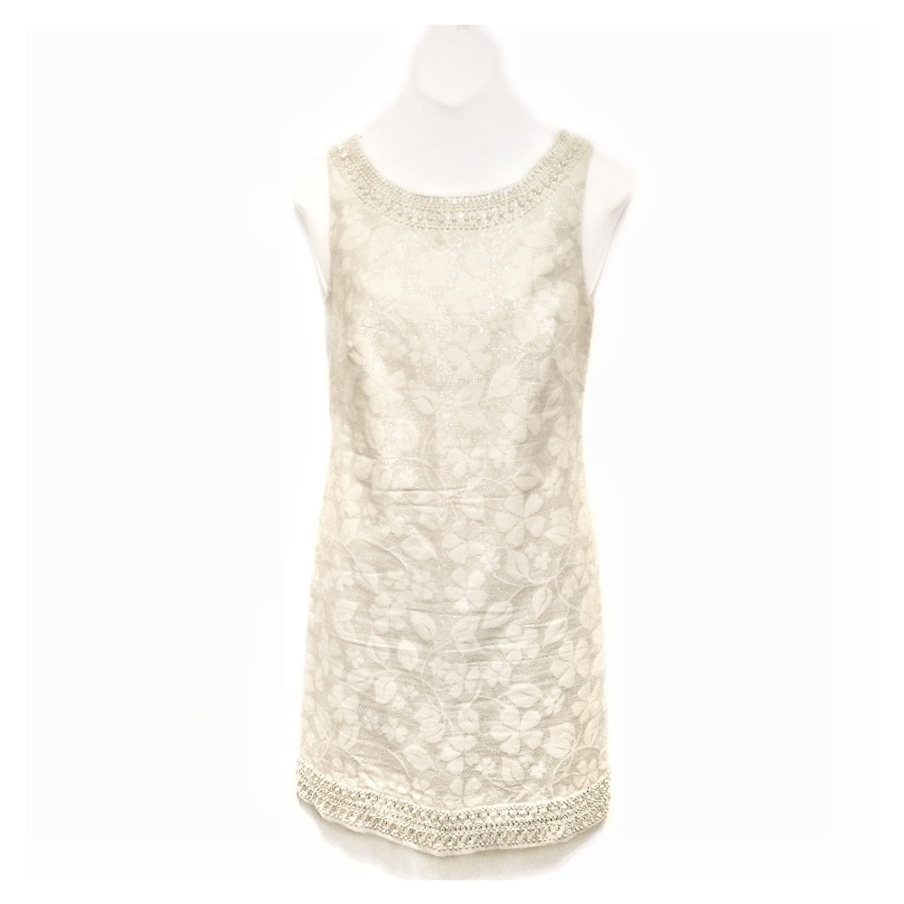 Lilly Pulitzer Sophie metallic cameo white dress